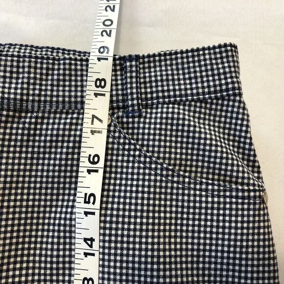 Rosner Shorts Women 12 Navy White Check Walking Casual Cotton Shorts Stretch - Picture 10 of 12